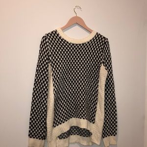 checkered patterned long sweater!